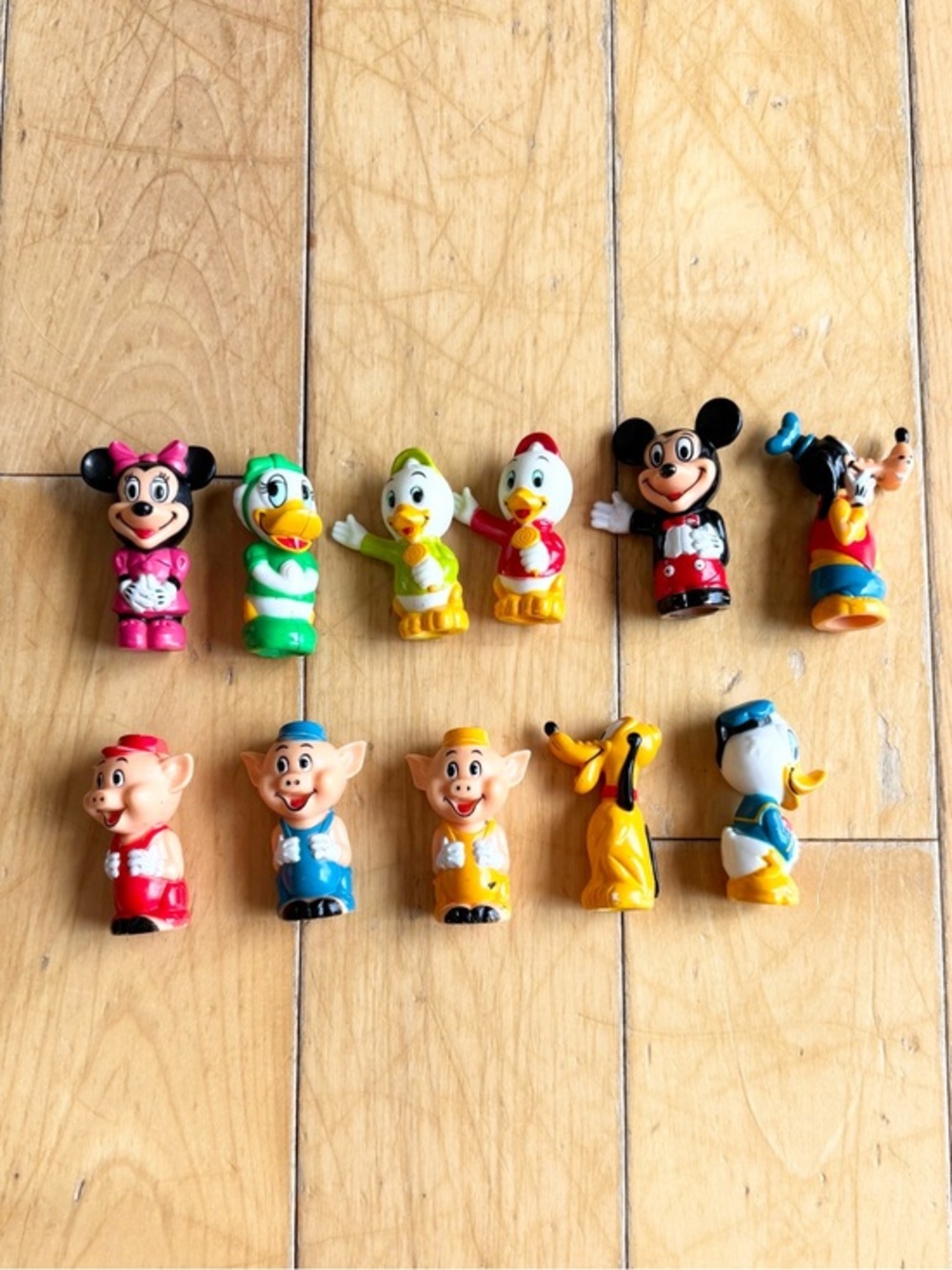 Disney Vintage 1970s Pencil Cake Toppers 11 Pieces Set - Mickey Donald Goofy